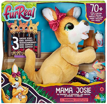 Fur Real Mama Josie il Kangaroo Interactive Pet Toy con 3 Joeys . 70 suoni