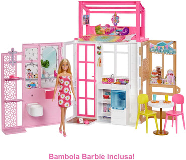 Barbie - Playset con Bambola e Casa a 2 Piani