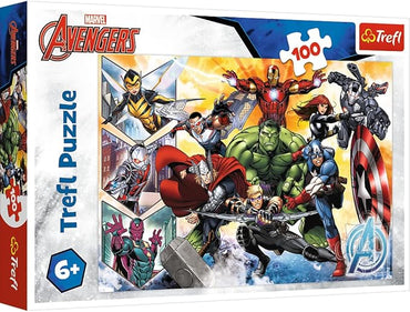 Trefl-100 Elementi La Forza degli Avengers per Bambini dai 5 Anni Puzzle