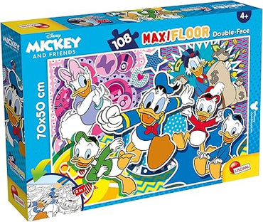 Lisciani Giochi- Disney Puzzle DF Maxi Floor 108 Paperino