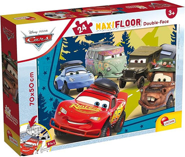 Liscianigiochi - Disney Puzzle DF Maxi Floor 24 Cars Puzzle per Bambini, 86641