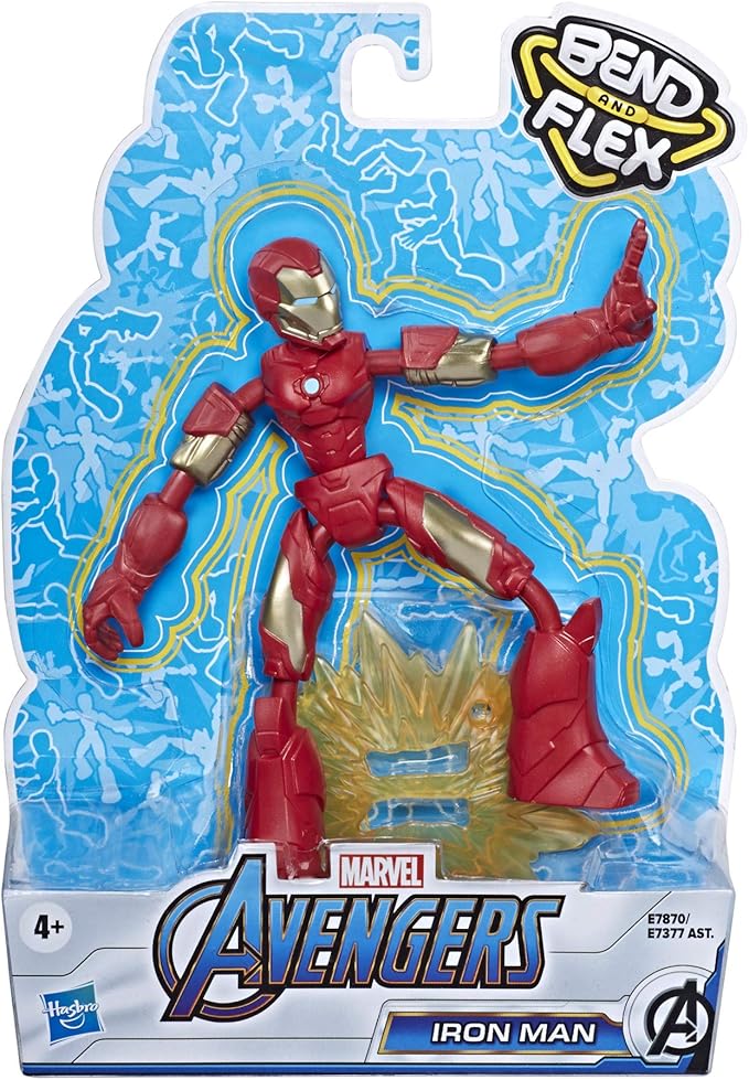 Hasbro Marvel Avengers - Iron Man Bend And Flex (Action Figure Flessibile 15cm)