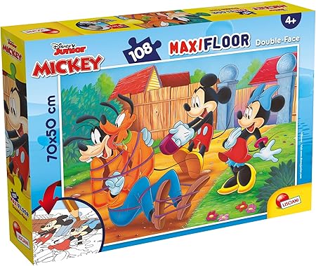 Lisciani Giochi- Mickey Mouse And Friends Disney Puzzle DF Supermaxi, 108 Pezzi