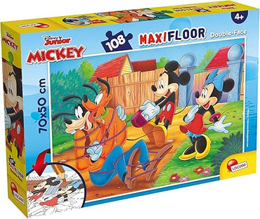 Lisciani Giochi- Mickey Mouse And Friends Disney Puzzle DF Supermaxi, 108 Pezzi