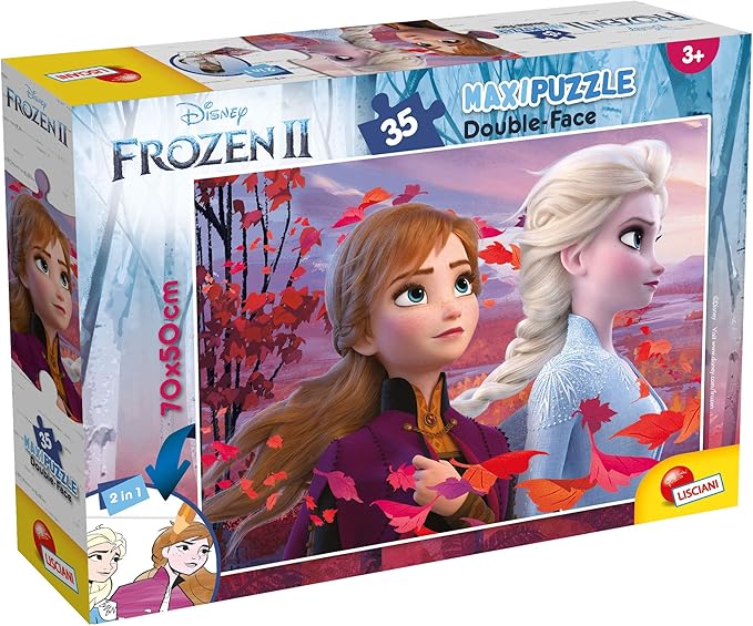 Lisciani Giochi- Disney-DF Plus Frozen 2 Puzzle Doppia Faccia