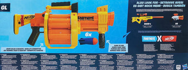 Nerf Fortnite - GL (blaster Lanciarazzi Con Tamburo Rotante, Scudo E 6 Razzi, Ispirato Al Videogioco Fortnite).