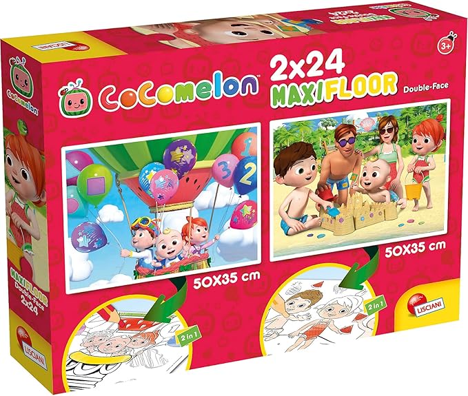 Lisciani Giochi- Italia Cocomelon DF Maxifloor 2 x 24-Be Kind To Everyone, Multicolore, 91119