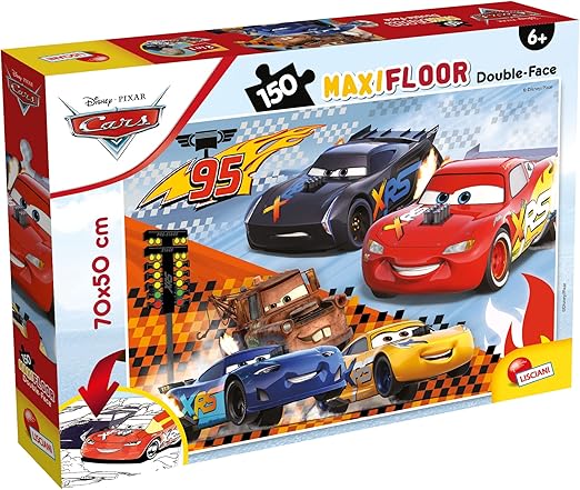 Lisciani Giochi- Disney Puzzle DF Maxi Floor 150 Cars, Colore, 91805