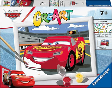 Ravensburger - CreArt Serie E Cars, Lightning McQueen, Dipingere 7+ Anni, Multicolore