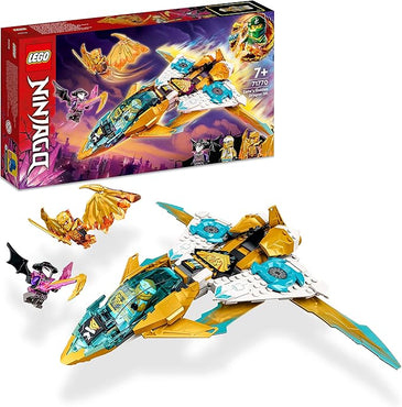 LEGO Ninjago Il Jet Dragone d'Oro di Zane, Set Serie TV Crystallized con Minifigure e Aereo Giocattolo, Giochi per Bambine e Bambini dai 7 Anni 71770