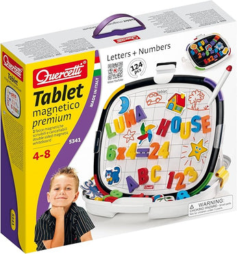 Quercetti - 5341 Tablet Magnetico Lettere+Numeri