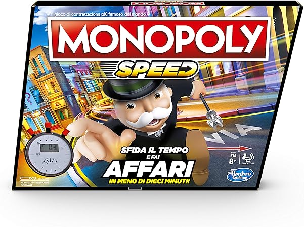 Monopoly Speed - Hasbro Gaming - Sfida il Tempo e fai Affari da 8+