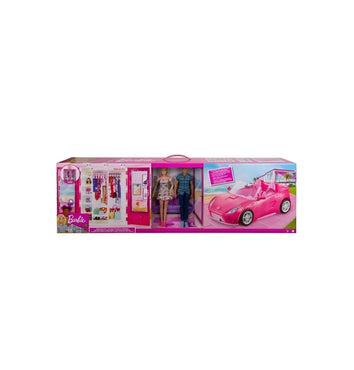 Playset Barbie & Ken Con Vestiti Alla Moda con Armadio e Veicolo