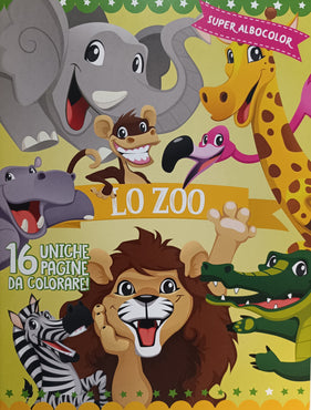 Libro per Bambini 16 Pagine da Colorare - Lo Zoo