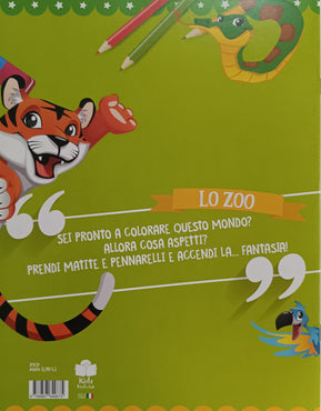 Libro per Bambini 16 Pagine da Colorare - Lo Zoo