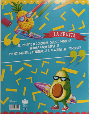 Libro per Bambini 16 Pagine da Colorare - La Frutta