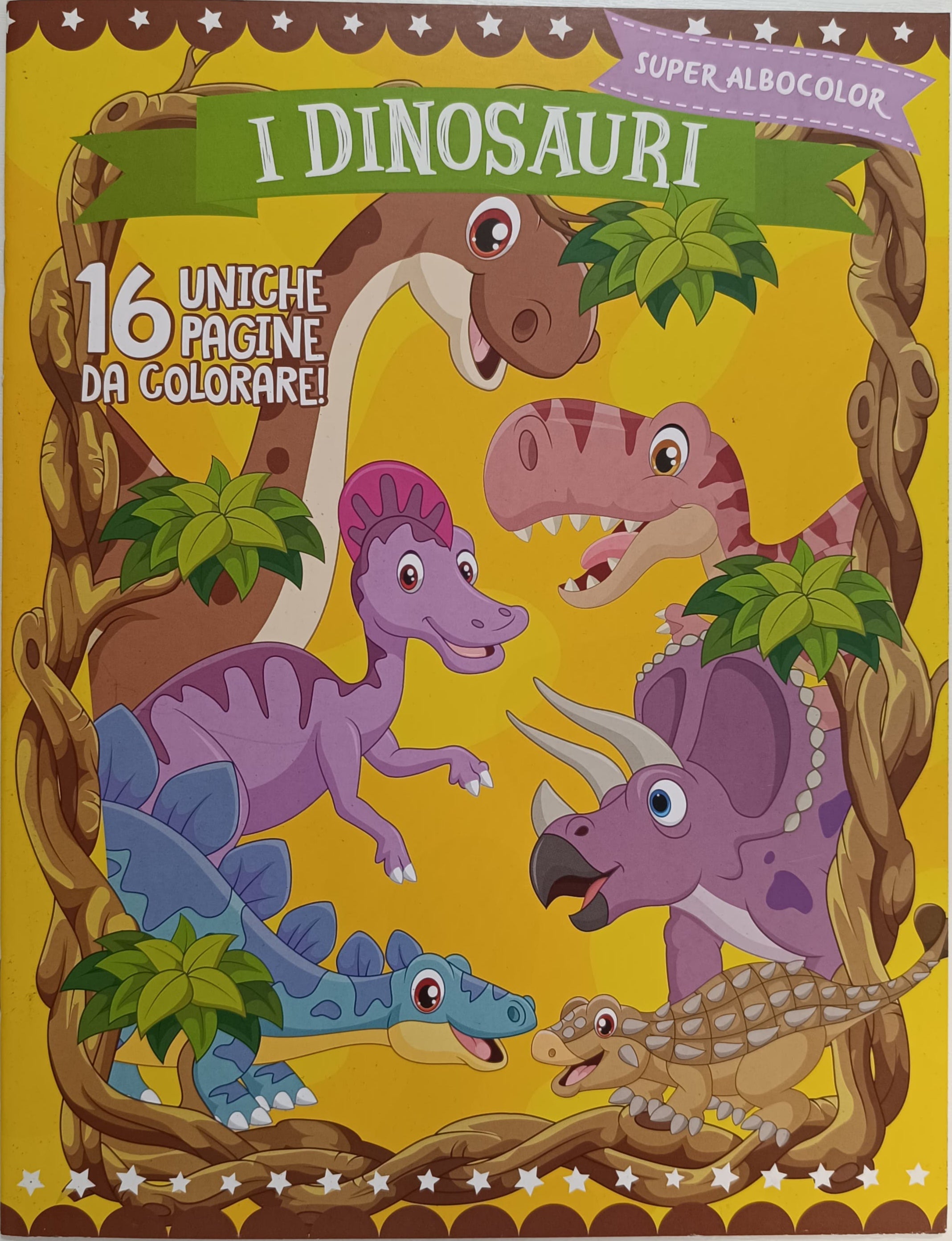 Libro per Bambini 16 Pagine da Colorare - I Dinosauri