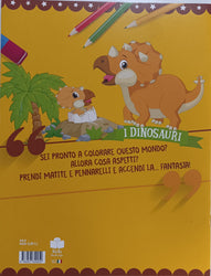 Libro per Bambini 16 Pagine da Colorare - I Dinosauri