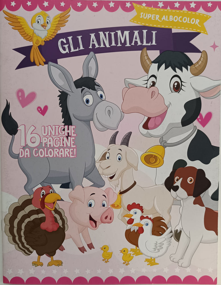 Libro per Bambini 16 Pagine da Colorare - Gli Animali