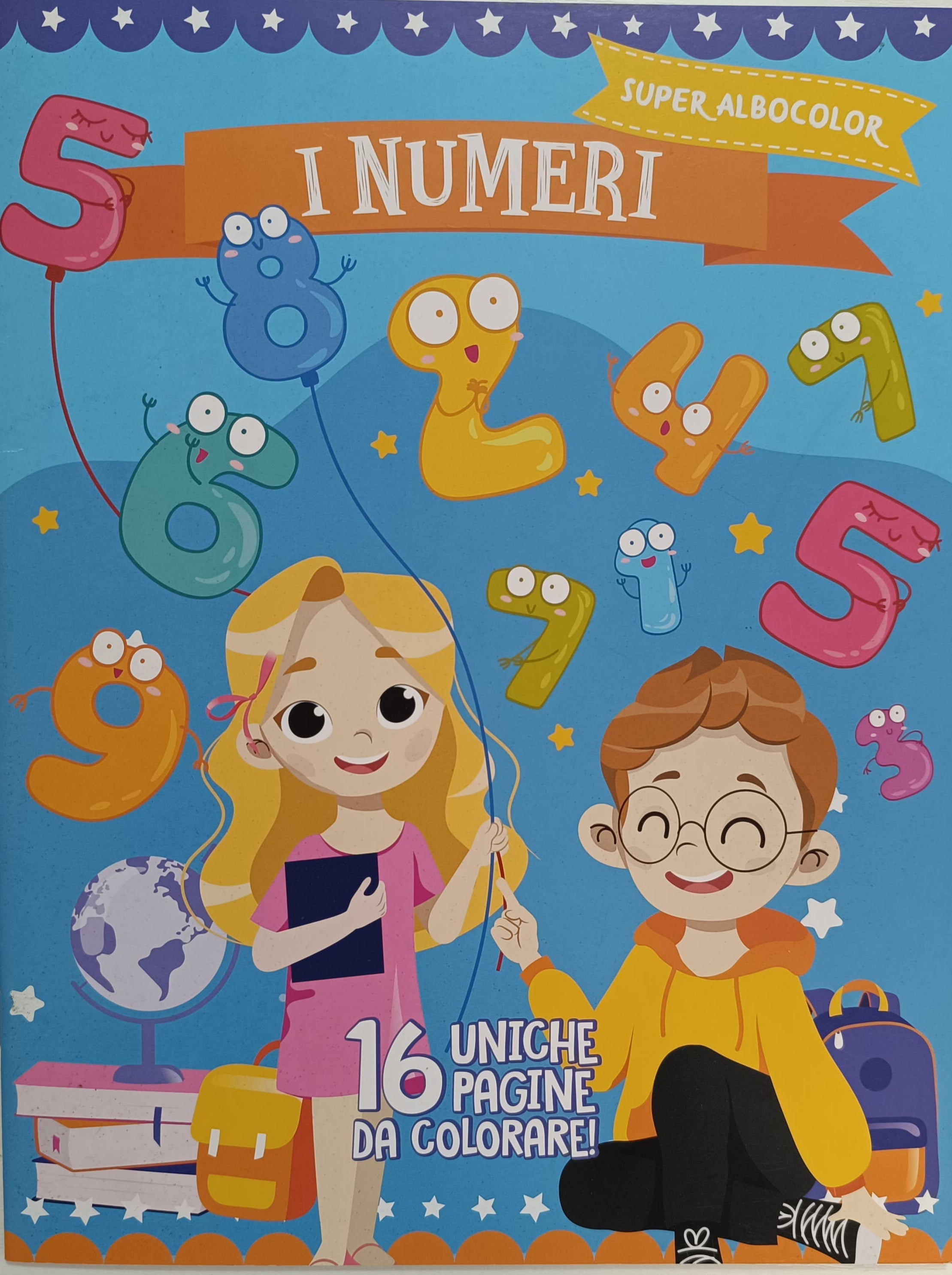 Libro per Bambini 16 Pagine da Colorare - I Numeri