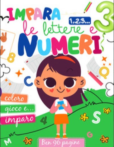 Libro Didattico - Impara Le Lettere e i Numeri - 96 Pagine