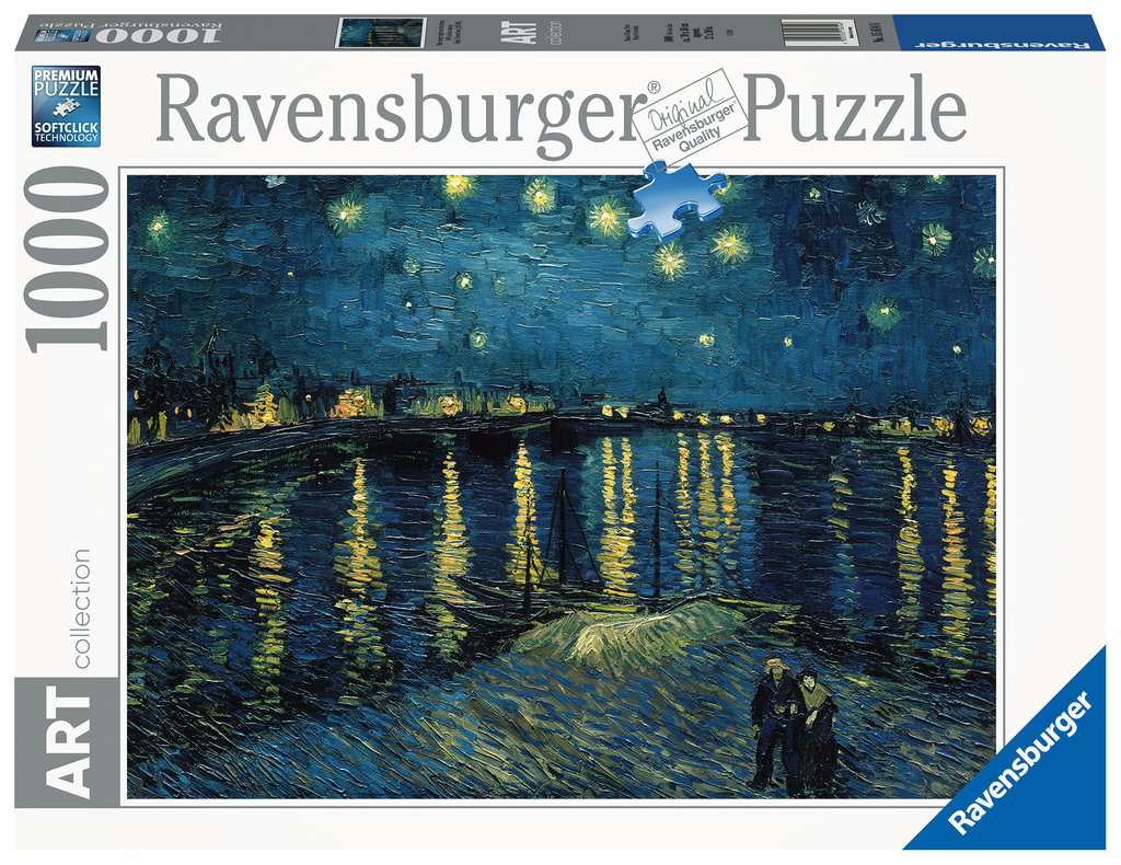 Ravensburger - Puzzle Van Gogh: Notte Stellata, Art Collection, 1000 Pezzi, Puzzle Adulti