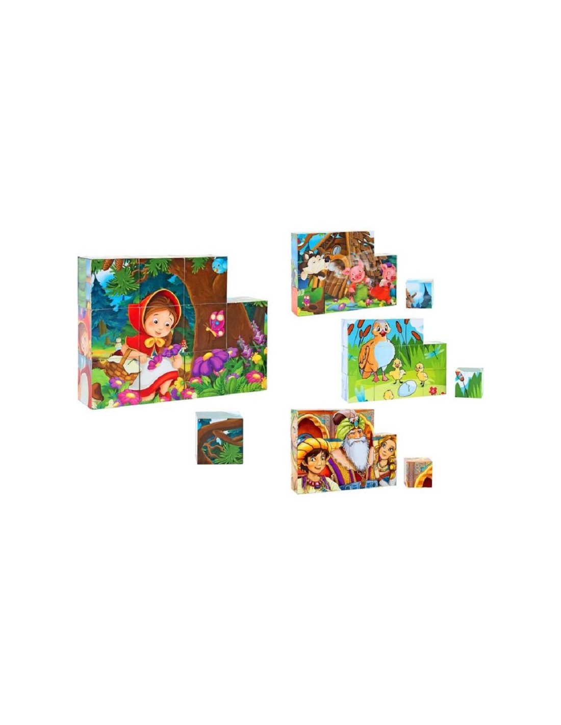 Puzzle in Legno 12 Cubi Assortito 24m+