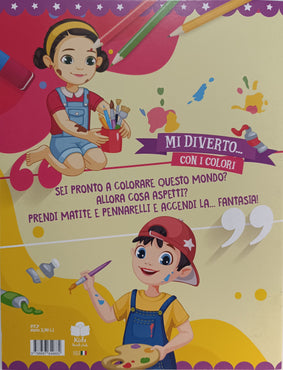 Libro per Bambini 16 Pagine da Colorare - Mi Diverto con i Colori