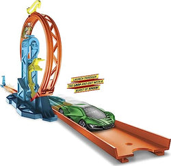 Hot Wheels Track Builder Lanciatore per Loop con Macchinina, Giocattolo per Bambini 4+ Anni, GLC90
