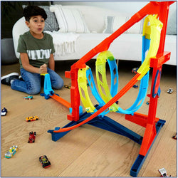 Hot Wheels - Track Builder Unlimited Vortice Estremo Playset, Con Pista a Elica, Include 1 Macchinina Hot Wheels, Giocattolo per Bambini 6+ Anni, HDX79